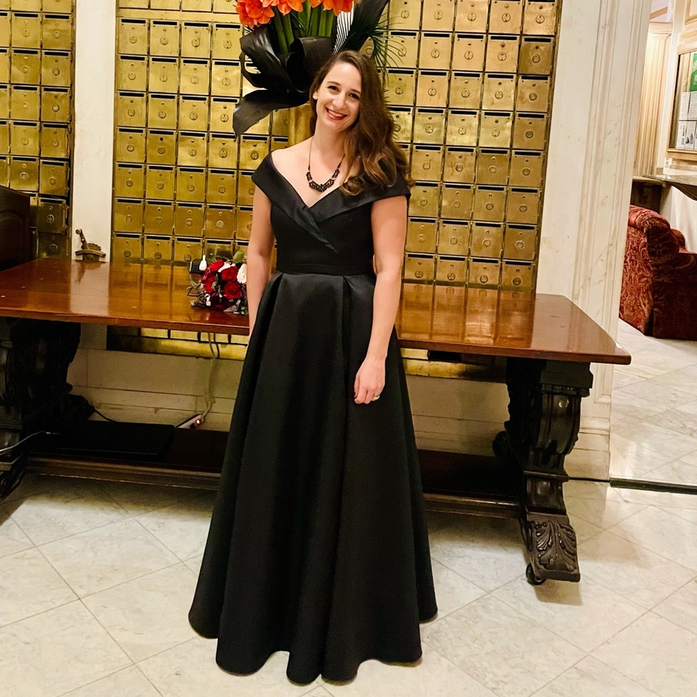 Black formal gown, extremely comfortable and elegant! BHLDN Camryn